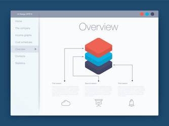 dashboard infographic template with modern ui vector image