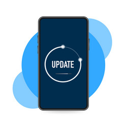 data update or synchronize with bar process vector image