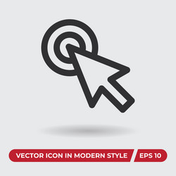 pointer icon in modern style for web site vector image