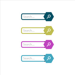 flat web design elements search bar icon graphic vector image