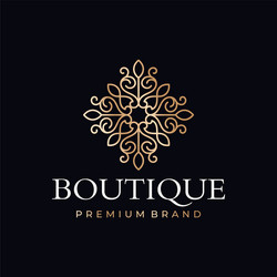 luxury boutique logo template Vector Image