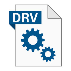 modern flat design of drv file icon for web vector image