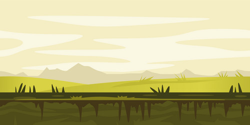 Savanna landscape nature background Royalty Free Vector
