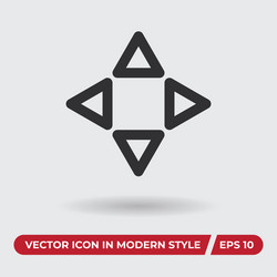 navigation arrows icon in modern style for web vector image