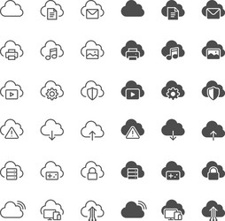 Cloud Computing Icons Set vector image