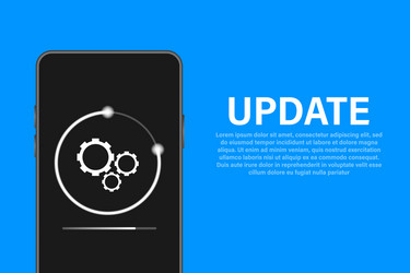 data update or synchronize with bar process vector image