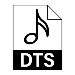 modern flat design of dts file icon for web vector image