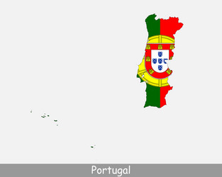 portugal map flag vector