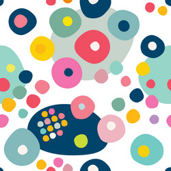 seamless repeat pattern of colorful circles dots vector image