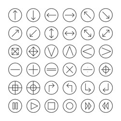 thin icons set for web and mobile line simple vector