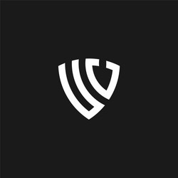 Ms monogram logo with modern shield style design Vector Image