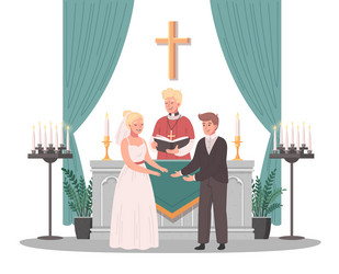 christian church cartoon vector