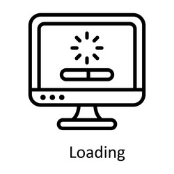 Loading outline icon design vector