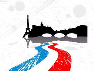 Paris City Silhouette Vector Image