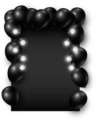 black friday background design of balloon vector