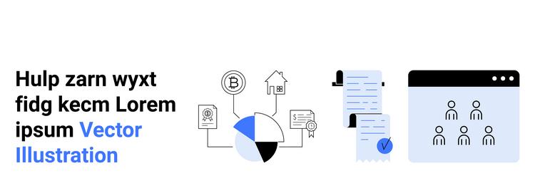 business analytics with chart web interface vector image