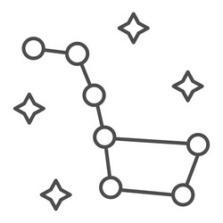 Constellation ursa major thin line icon big vector