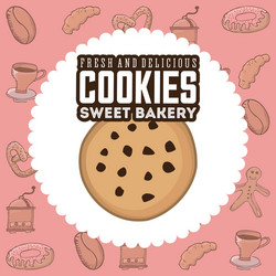 delicious cookies vector