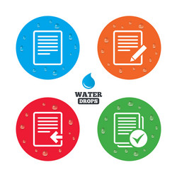 document icons upload file and checkbox vector image