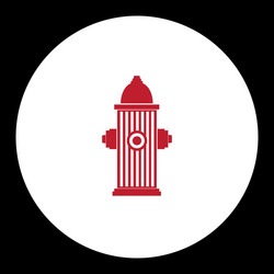 red fire hydrant simple isolated icon eps10 vector