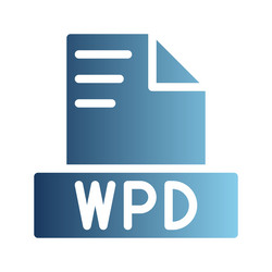 wpd document file text icons with elegant vector image