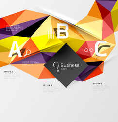 3d polygonal object triangles abstract background vector image