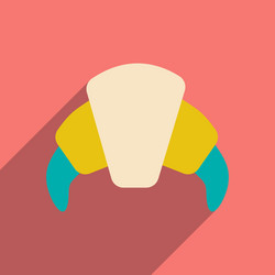 flat with shadow icon and mobile application vector image