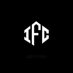 Ifc circle letter logo design Royalty Free Vector Image