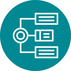 algorithm line circle style icon design vector image
