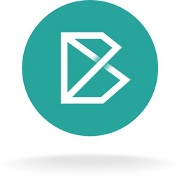 Modern letter b logo design 3d colorful letter Vector Image