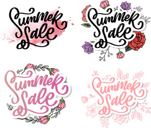 trendy floral template summer flowers Vector Image