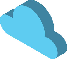 cloud computing data isolated icon vector image
