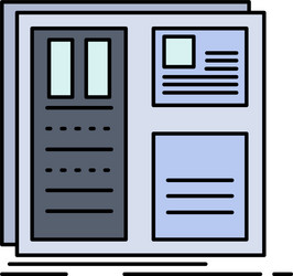design grid interface layout ui flat color icon vector image