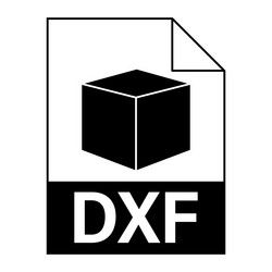 Modern flat design of dxf file icon for web vector