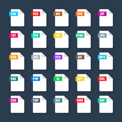 System File Formats & Extensions vector image