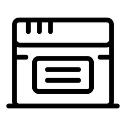 web page building interface for online content vector image