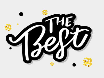 best hand drawn lettering card with heart vector