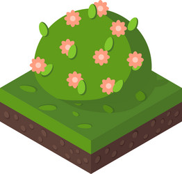 Landscaping isometric 3d garden design elements Vector Image