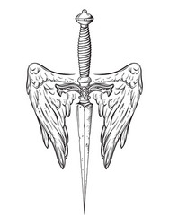 Sword Tattoo Angel Vector Images (over 220)