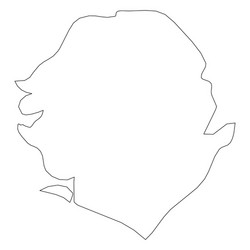 Philippines - solid black outline border map Vector Image