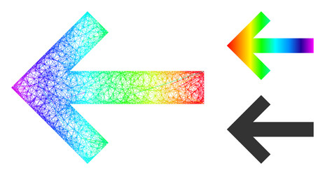 spectrum hatched gradient arrow left icon vector image