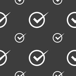check mark sign icon checkbox button seamless vector image