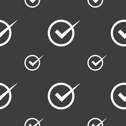 Check mark sign icon checkbox button seamless vector