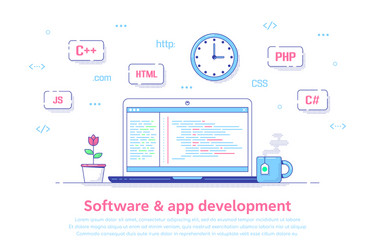 Software Development Technology vector image