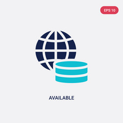 two color available icon from big data concept vector image