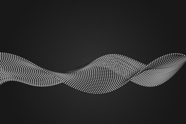 wavy array with round particles abstract vector image