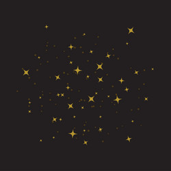 golden stars on sky icon simple flat vector