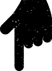 Hand pointer right down grainy texture icon Vector Image