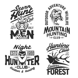 Hunting Club - Animal & Trophy Prints Vector Image