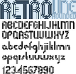 retro triple line stripes font pattern old style vector